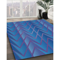 Patterned Blue Rug, pat1459lblu