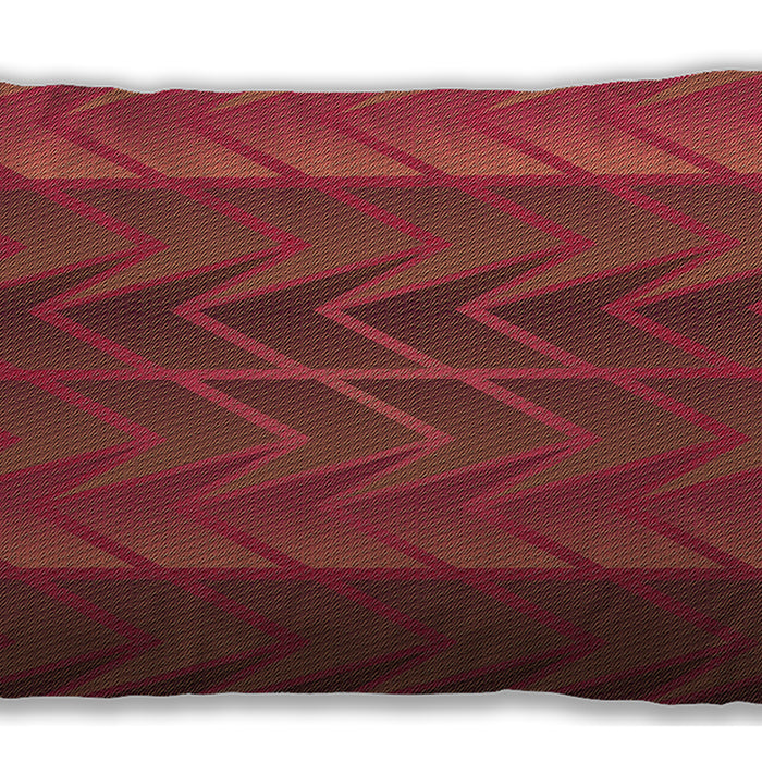 Patterned Rectangular Crimson Red Lumbar Throw Pillow, 13 inch by 19 inch, lbpat1459org