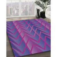 Patterned Purple Novelty Rug, pat1459