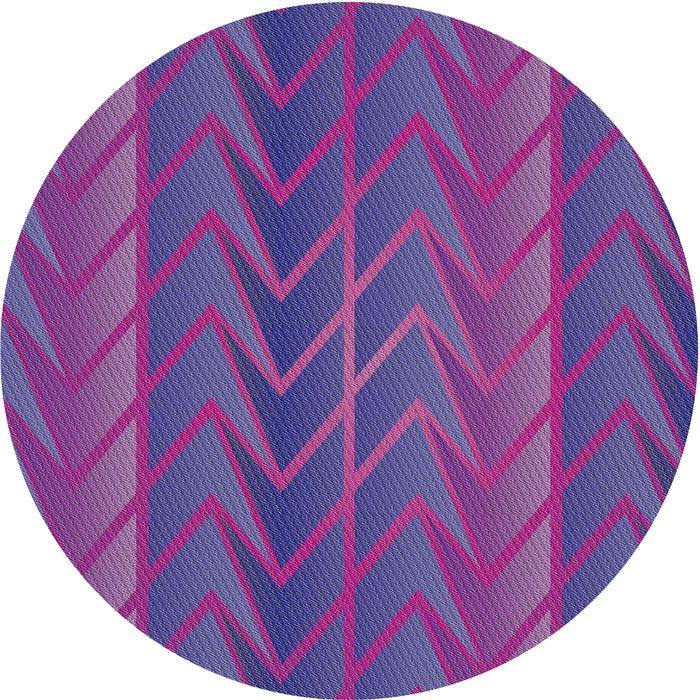 Square Machine Washable Transitional Purple Rug, wshpat1459
