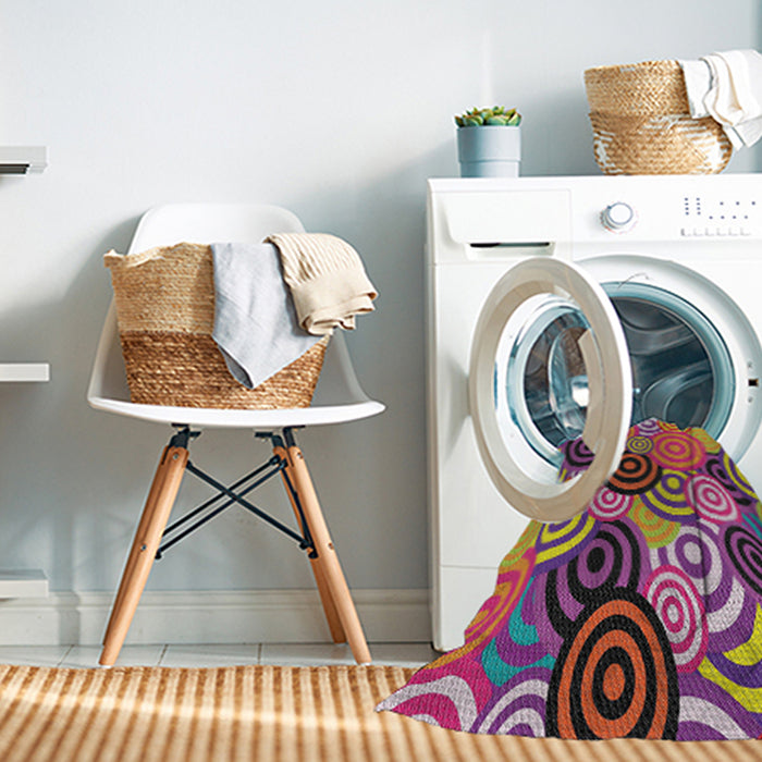 Machine Washable Transitional Camel Brown Rug in a Washing Machine, wshpat145