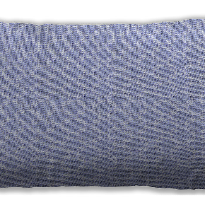 Patterned Rectangular Blue Lumbar Throw Pillow, 13 inch by 19 inch, lbpat146blu
