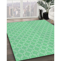 Patterned Green Rug, pat146lblu