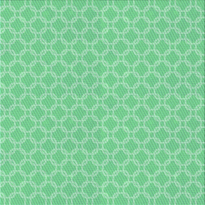 Round Patterned Green Rug, pat146lblu