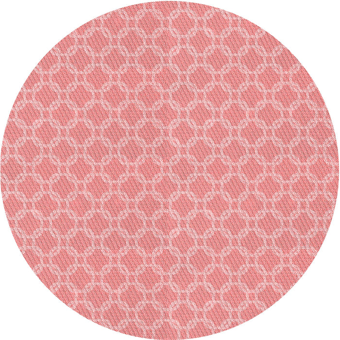 Square Patterned Pastel Pink Rug, pat146rd