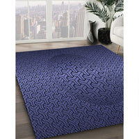 Patterned Night Blue Rug, pat1460blu