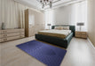 Patterned Night Blue Rug in a Bedroom, pat1460blu