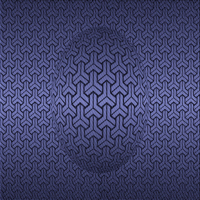 Round Patterned Night Blue Rug, pat1460blu