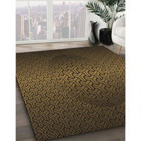 Patterned Midnight Gray Rug, pat1460brn