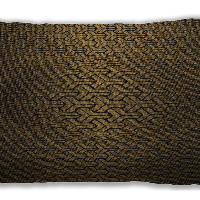 Patterned Rectangular Midnight Gray Lumbar Throw Pillow, 13 inch by 19 inch, lbpat1460brn
