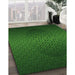 Patterned Dark Forest Green Rug in Family Room, pat1460grn