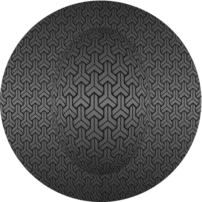 Square Patterned Ash Gray Rug, pat1460gry
