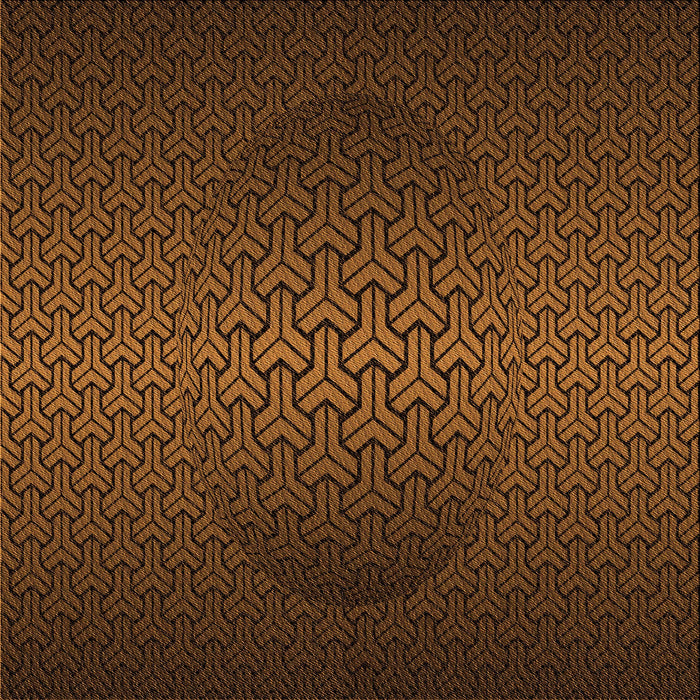 Round Patterned Mahogany Brown Rug, pat1460org