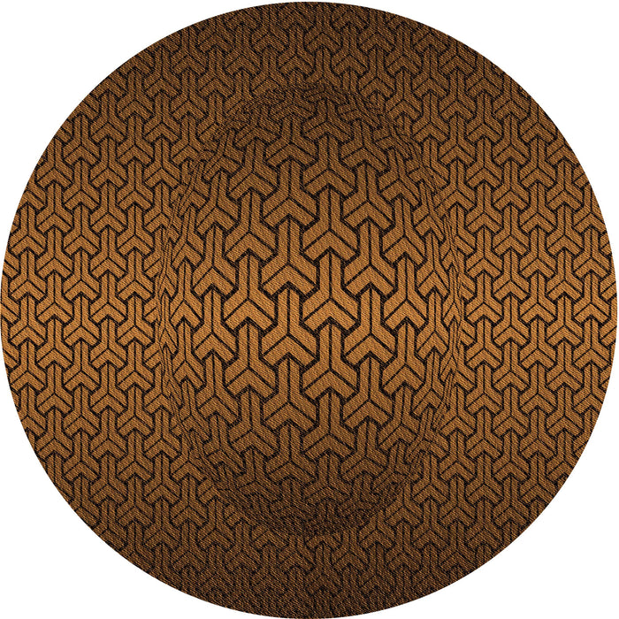 Square Patterned Mahogany Brown Rug, pat1460org