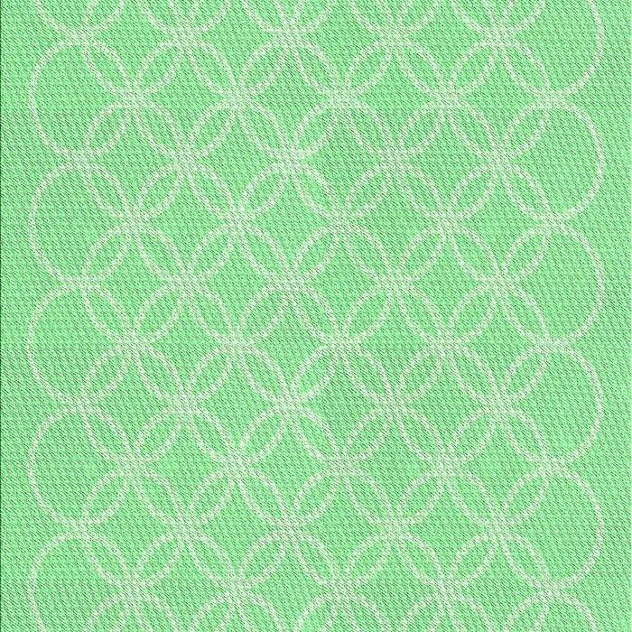 Machine Washable Transitional Green Rug, wshpat1461grn