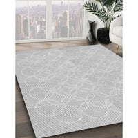 Patterned Platinum Gray Rug, pat1461gry