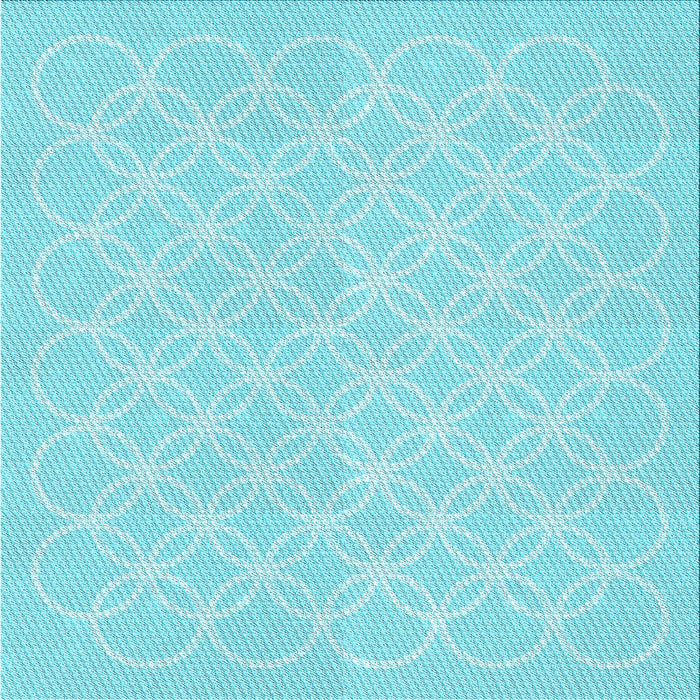 Round Patterned Diamond Blue Rug, pat1461lblu