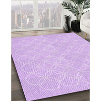 Patterned Violet Purple Rug, pat1461pur