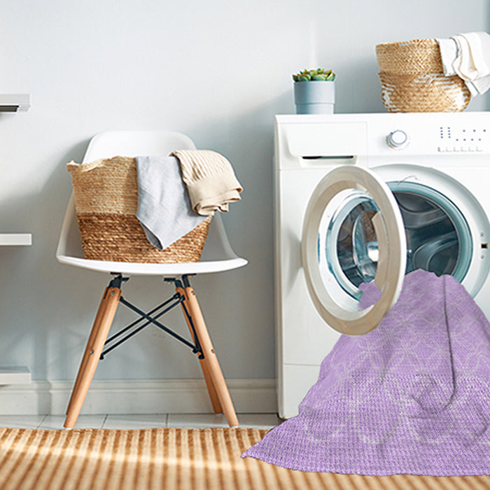 Machine Washable Transitional Violet Purple Rug in a Washing Machine, wshpat1461pur
