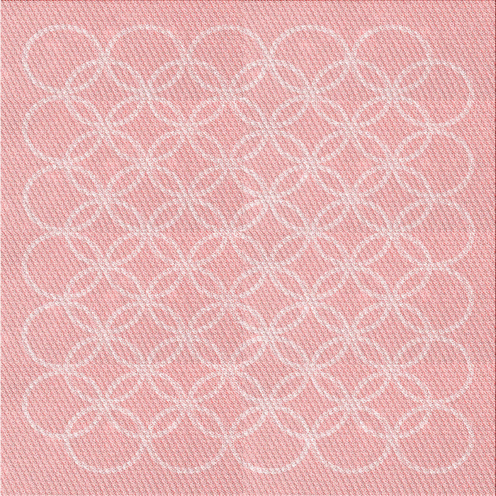Round Patterned Pastel Red Pink Rug, pat1461rd