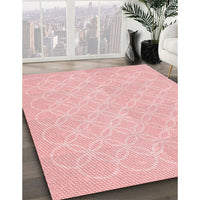 Patterned Pastel Red Pink Rug, pat1461rd