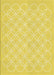 Patterned Neon Yellow Rug, pat1461yw