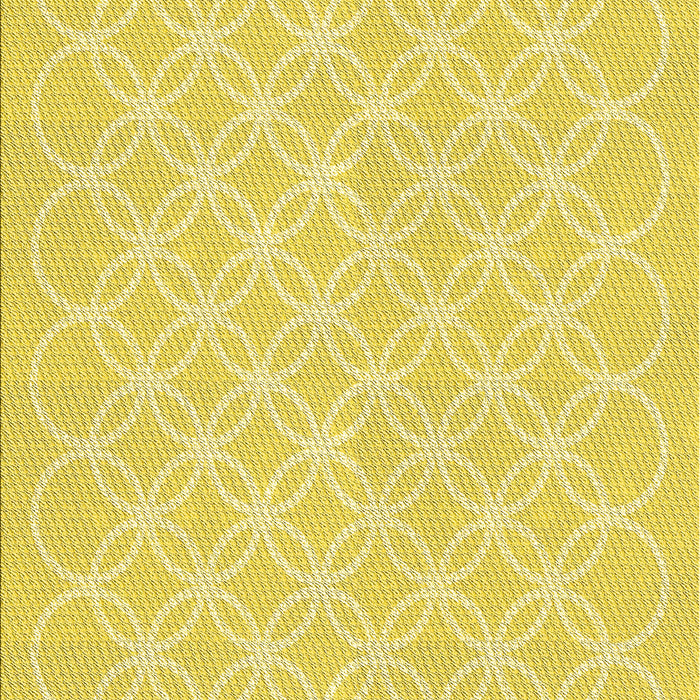Patterned Neon Yellow Rug, pat1461yw