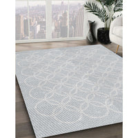 Patterned Water Blue Novelty Rug, pat1461