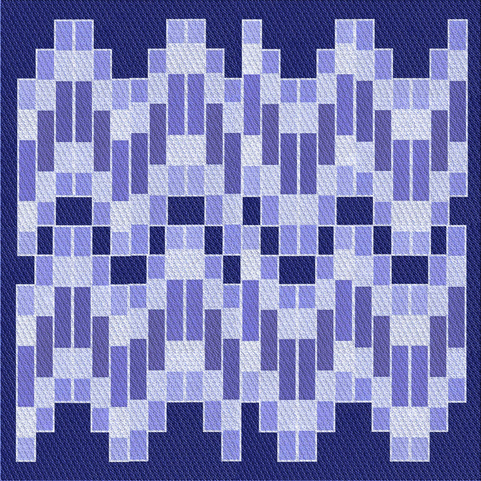 Round Machine Washable Transitional Jeans Blue Rug, wshpat1462blu