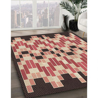 Patterned Brown Sugar Brown Rug, pat1462brn