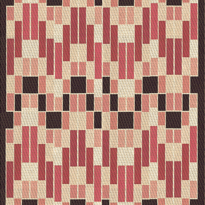 Patterned Brown Sugar Brown Rug, pat1462brn
