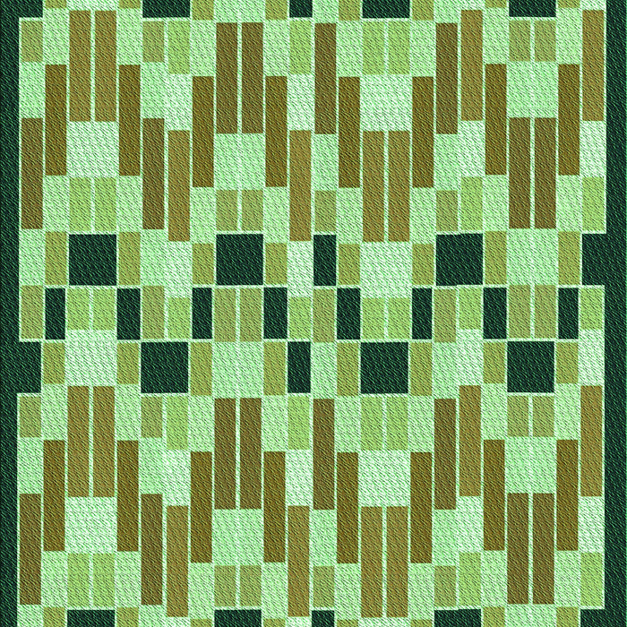 Machine Washable Transitional Army Green Rug, wshpat1462grn