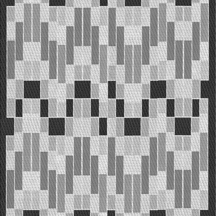 Machine Washable Transitional Gray Rug, wshpat1462gry