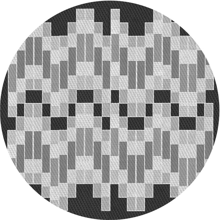 Square Patterned Gray Rug, pat1462gry