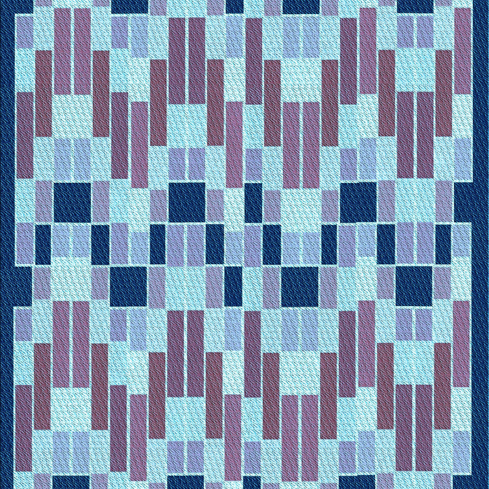 Patterned Sky Blue Rug, pat1462lblu