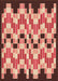 Machine Washable Transitional Tomato Red Rug, wshpat1462org