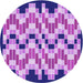 Square Patterned Bright Lilac Purple Rug, pat1462pur