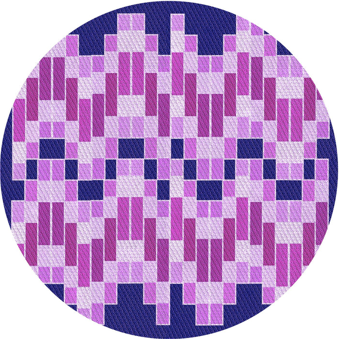 Square Machine Washable Transitional Bright Lilac Purple Rug in a Living Room, wshpat1462pur
