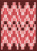 Machine Washable Transitional Light Coral Pink Rug, wshpat1462rd