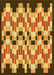 Patterned Saffron Yellow Rug, pat1462yw