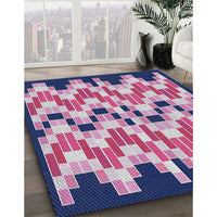 Patterned Purple Novelty Rug, pat1462