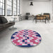 Round Patterned Purple Novelty Rug in a Office, pat1462