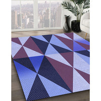 Patterned Sky Blue Rug, pat1463blu