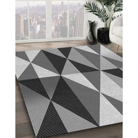 Patterned Dark Gray Rug, pat1463gry