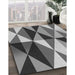 Patterned Dark Gray Rug in Family Room, pat1463gry