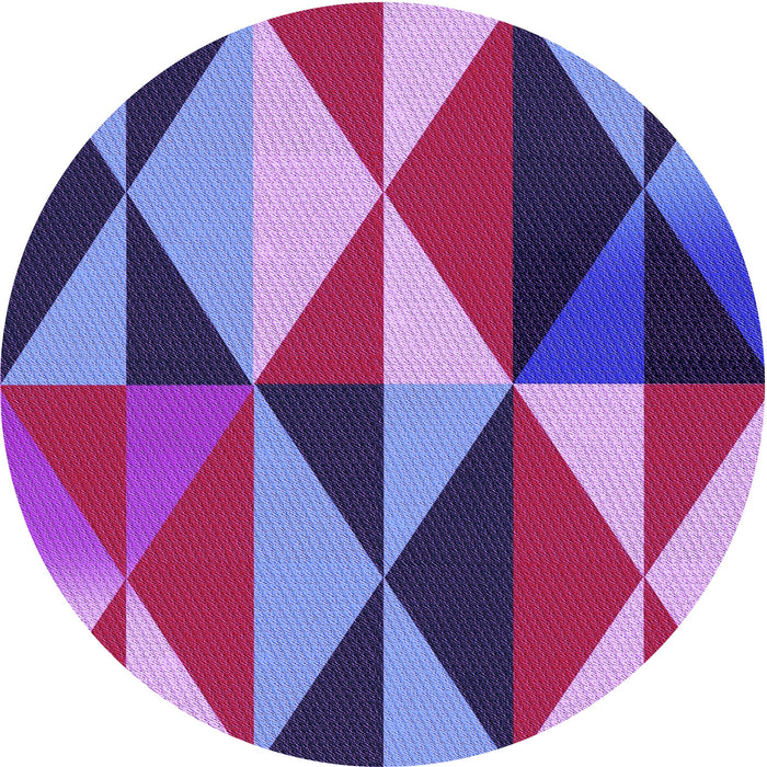 Square Patterned Dark Magenta Purple Rug, pat1463pur