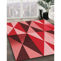 Patterned Red Rug, pat1463rd