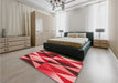 Patterned Red Rug in a Bedroom, pat1463rd