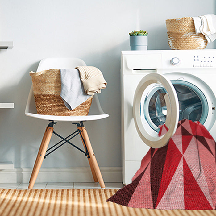 Machine Washable Transitional Red Rug in a Washing Machine, wshpat1463rd