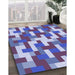 Patterned Jeans Blue Rug in Family Room, pat1464blu